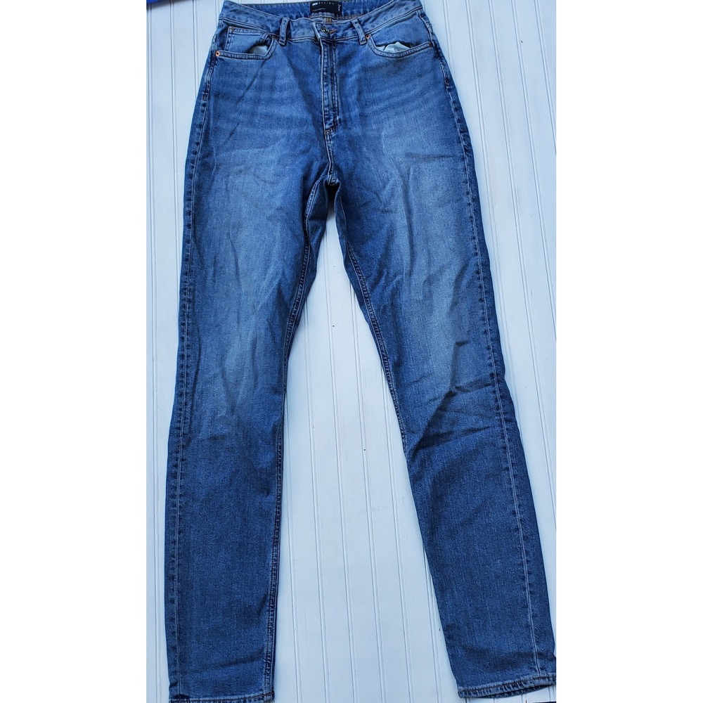 ASOS DESIGN Tall High Waisted Skinny Jeans Blue Medium Wash 28/36 F100784